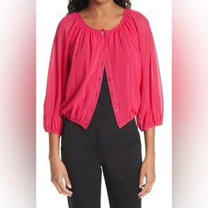 FUZZI JEAN PAUL GAULTIER Blouson Sleeve Cardigan Pink Size Medium EUC